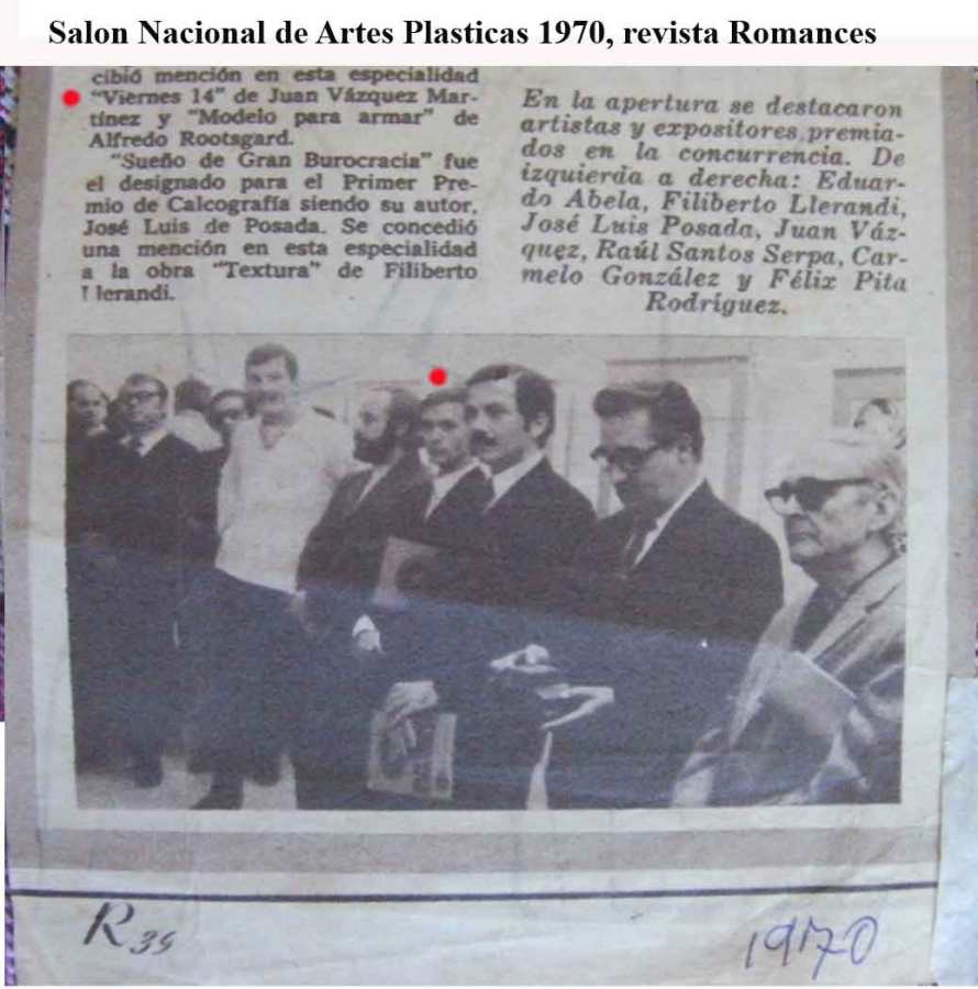 Mention on Drawing, National Saloon of Visual Art 1970