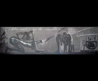 Imágenes de obras expuestas en la galería del Centro Ignaciano para las Artes del 26 de febrero al 26 de marzo